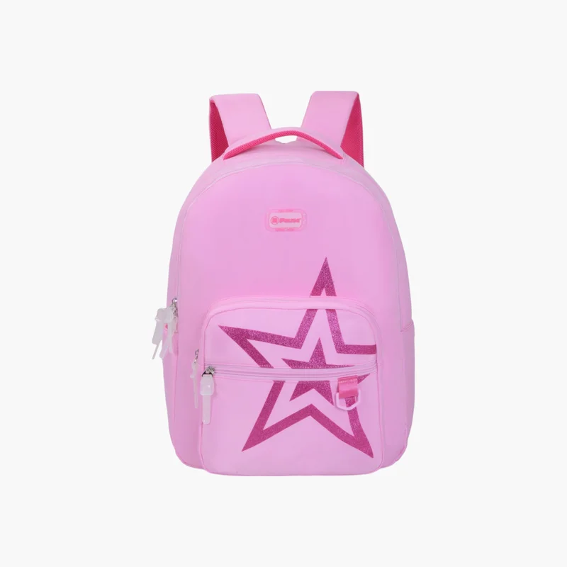 PAUSE Pink Printed Backpack for Girls